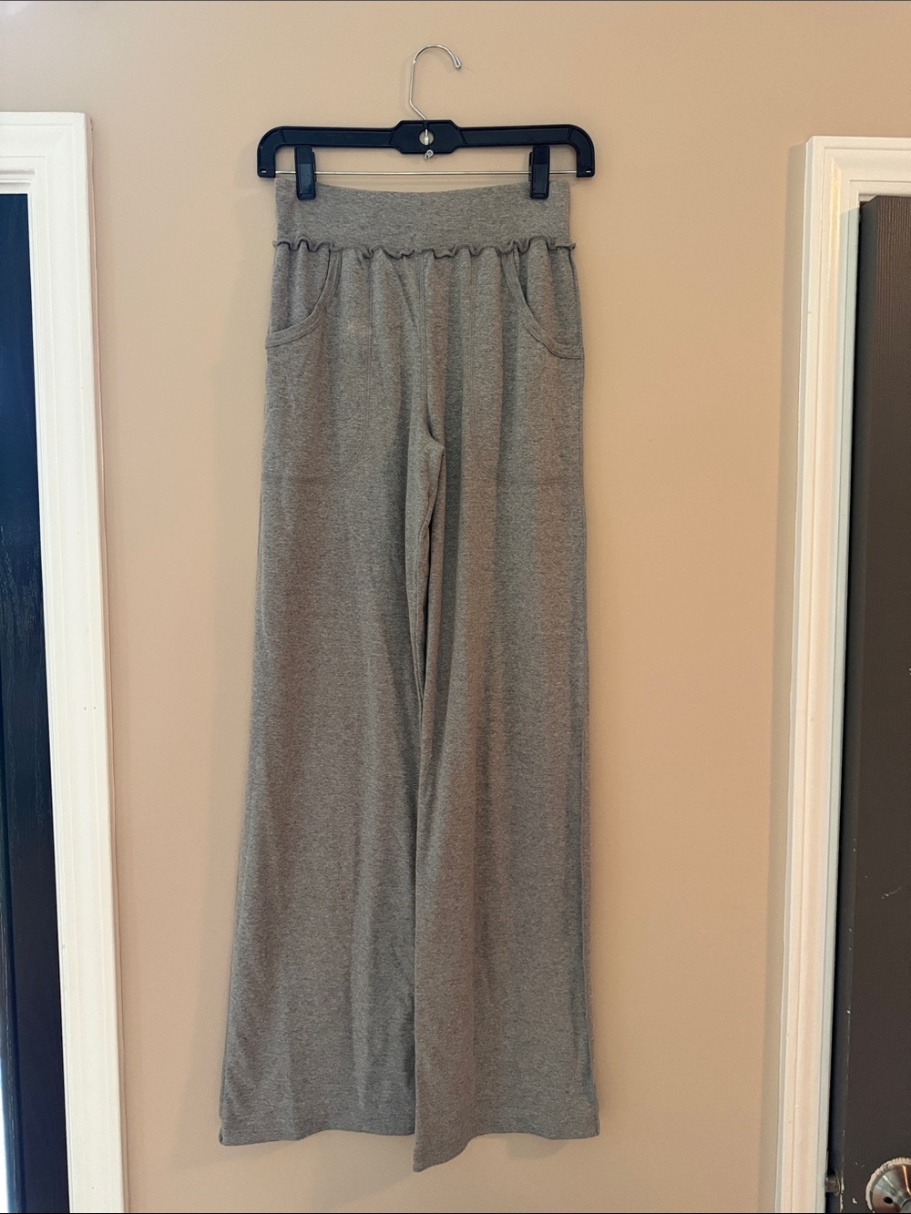 Sonia Rykiel Gray Wide-Leg Knit Pants